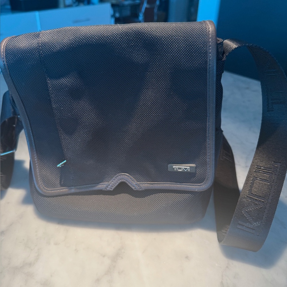 TUMI Charcoal Gray Messenger Bag